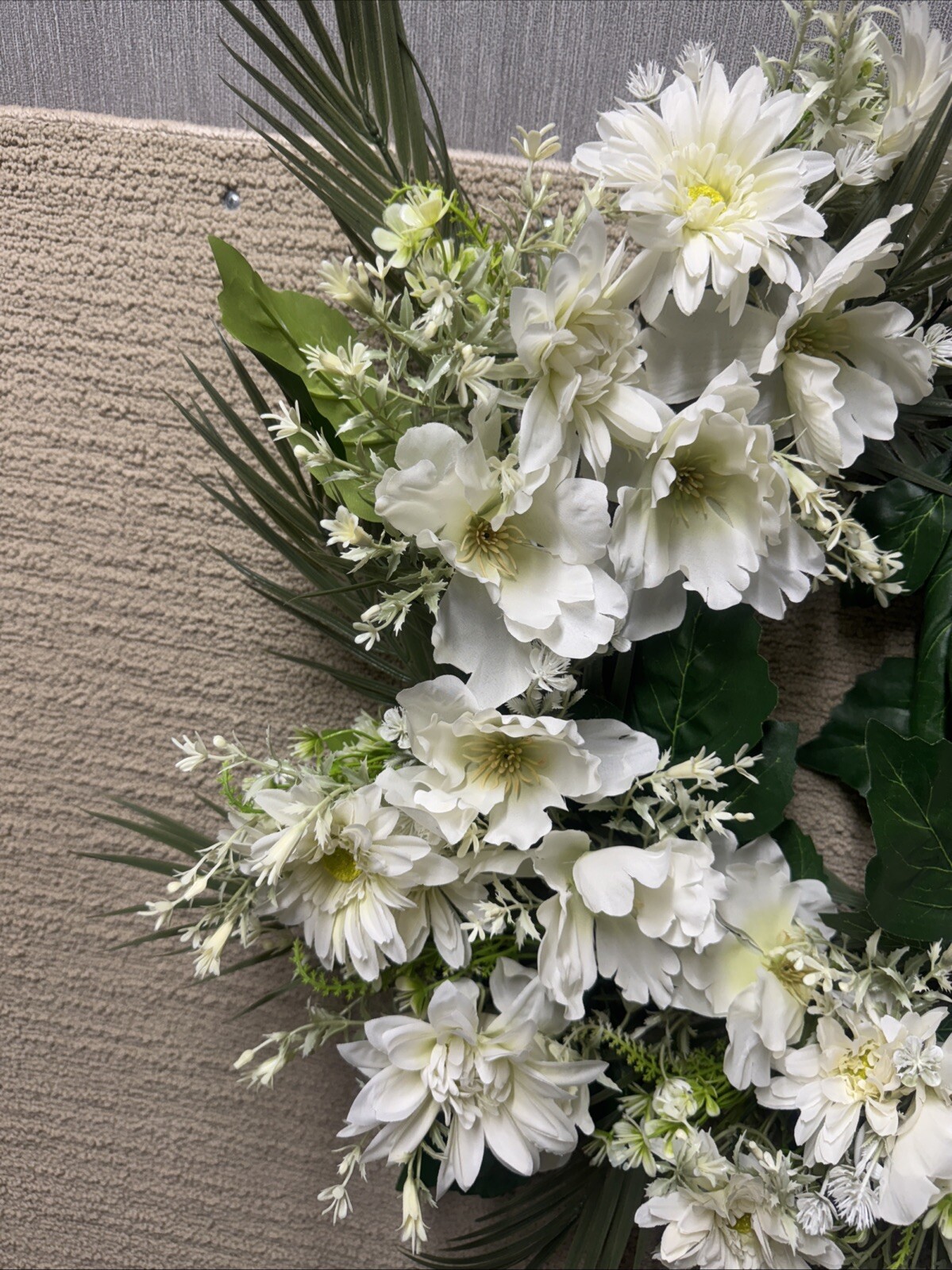 Spring Floral Wreath 22 Inch Farmhouse Cottagecore Wedding Door Decor