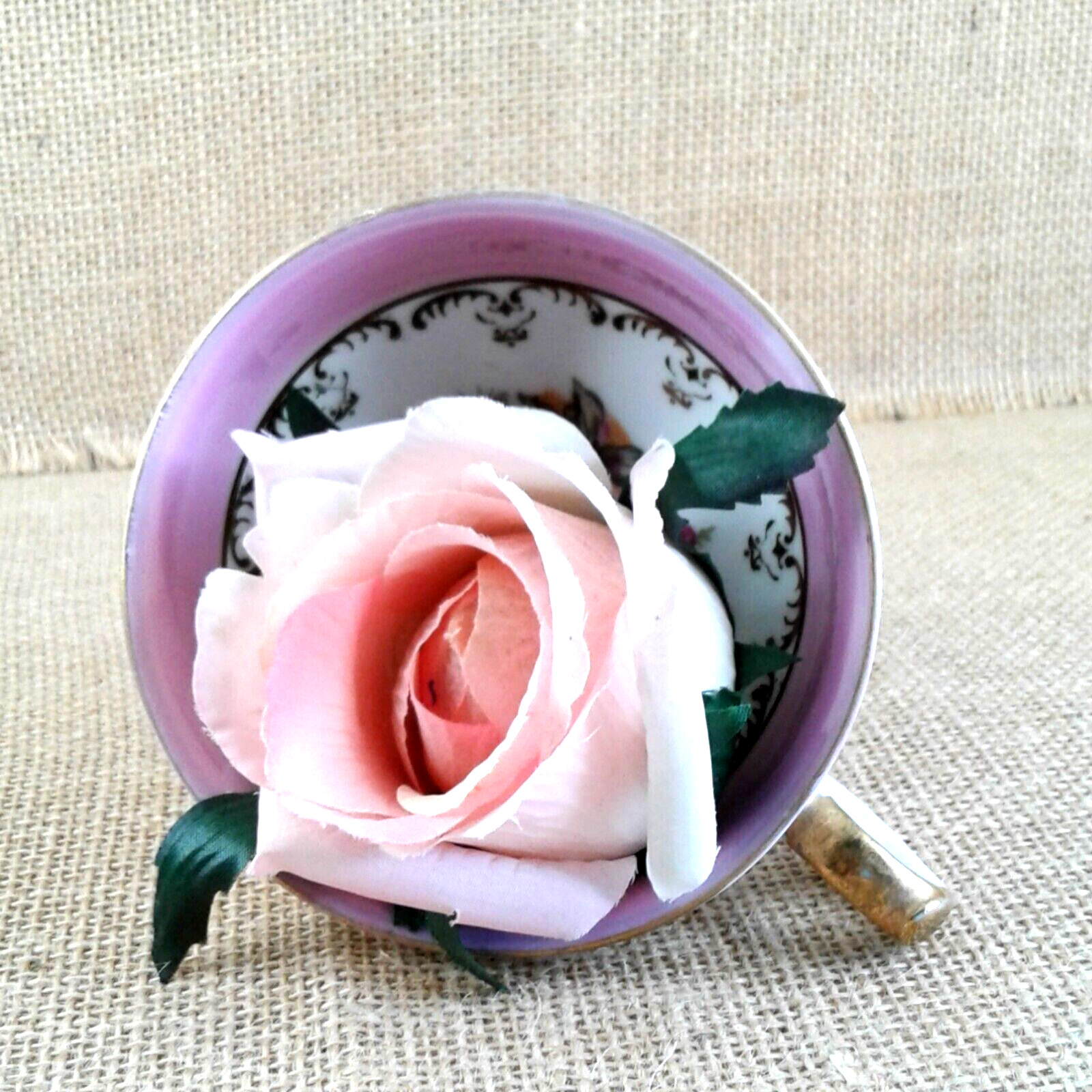 Original Floral Decor Chic Porcelain Tea Cup Rose Victorian Style Gift Love 1456