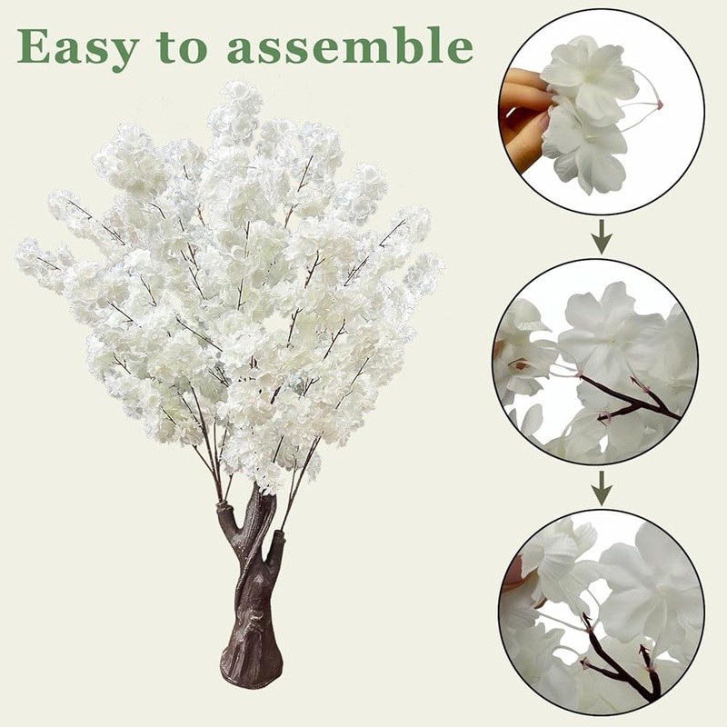 Artificial Cherry Blossom Tree Faux Flower Decoration Home Wedding Events New
