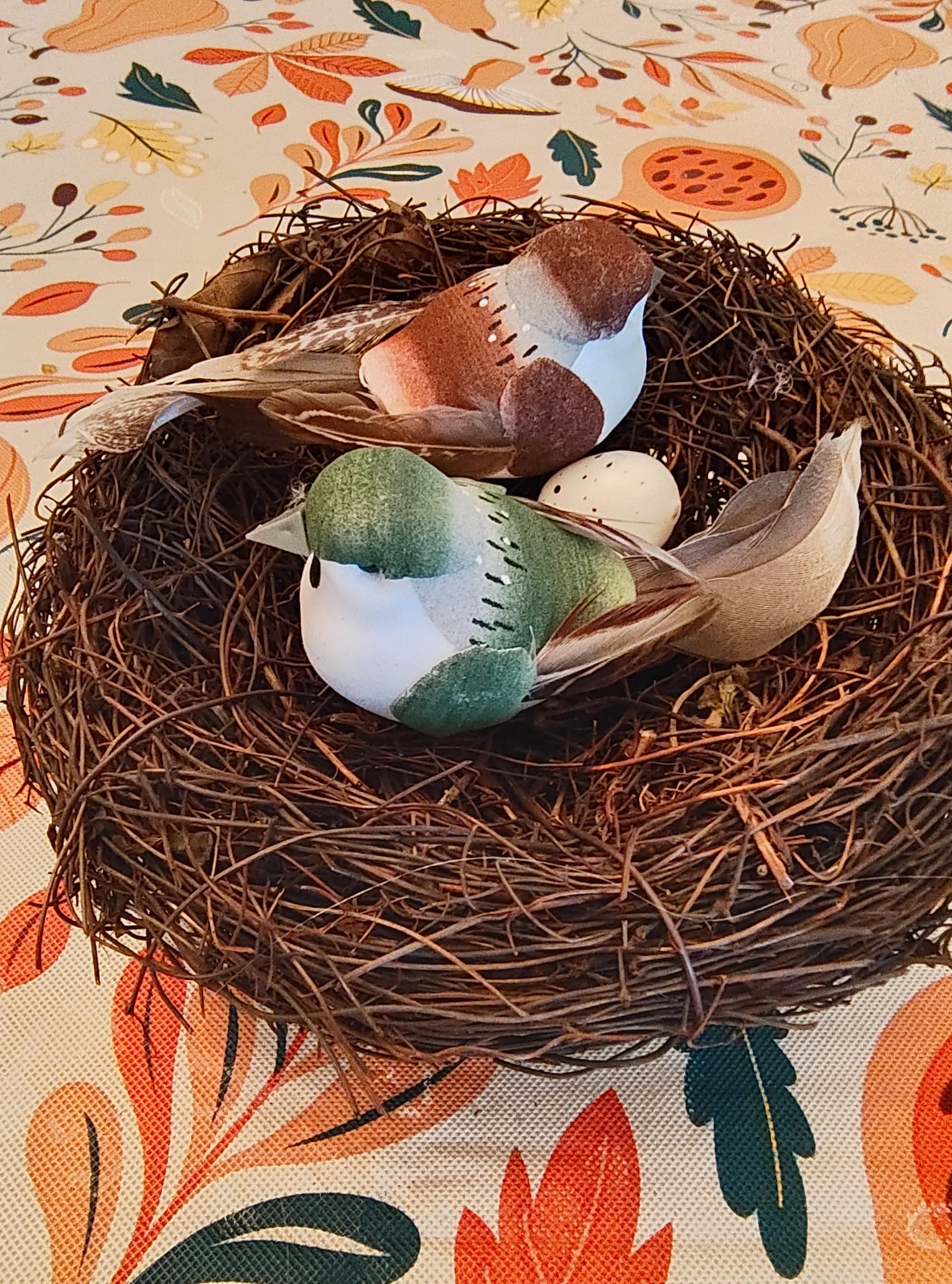 6″ Artificial Faux Bird’s nest with 2 Bird’s & Eggs.