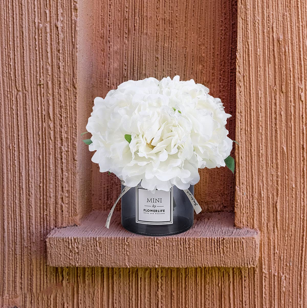 Artificial Peony and Glass vase Decoration, Ins Style Artificial Flower Glass…