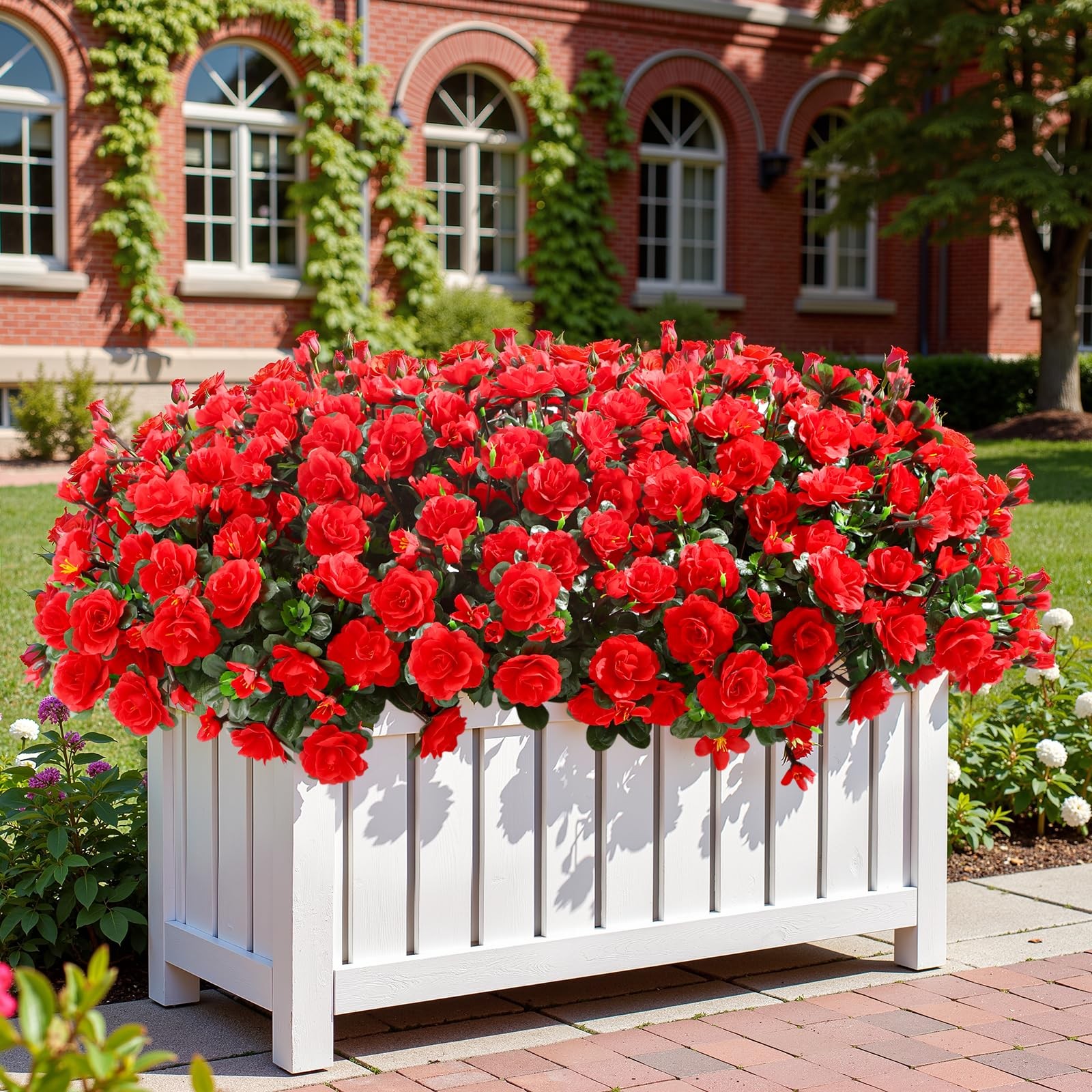 8 Large Bundles Artificial Flowers for Outdoors Spring Decoration, UV Resista…