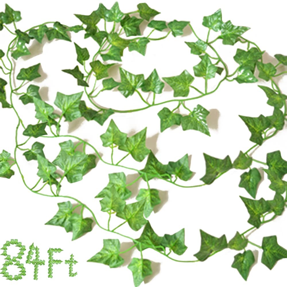 12 Pack 84 Feet Fake Ivy Leaves Vines Artificial Garland Greenery Hanging Plants