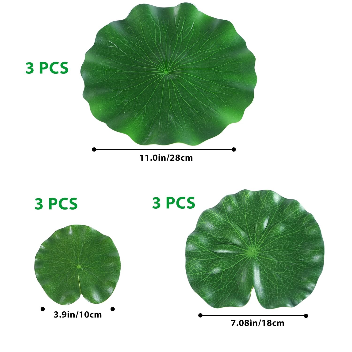 MHYGKTXRA 14pcs Lily Pad for Ponds, Artificial Lotus, Realistic Water Floatin…