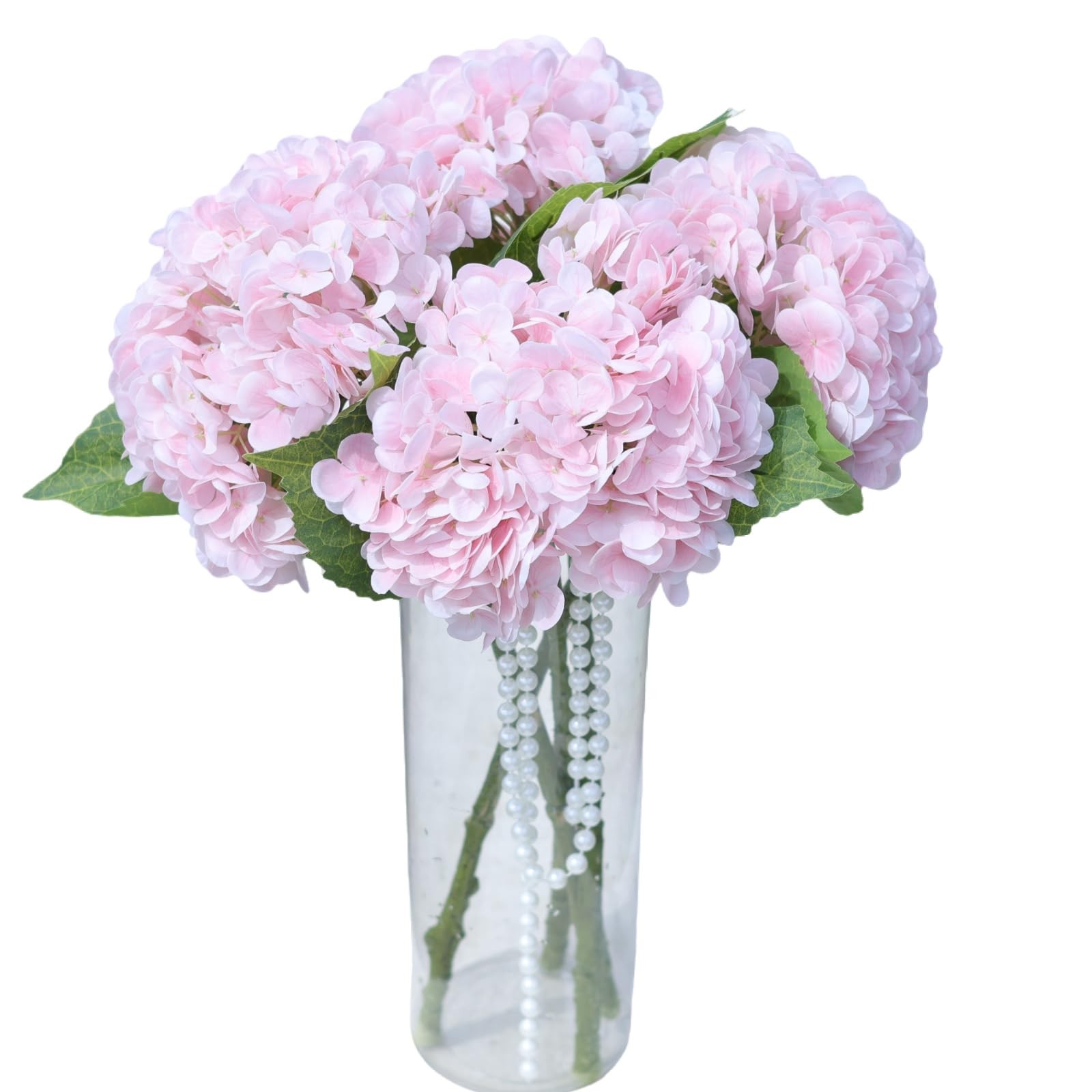Pink Hydrangea Artificial Flowers – High-End 22.5cm Oversized Heads (4pcs) | …