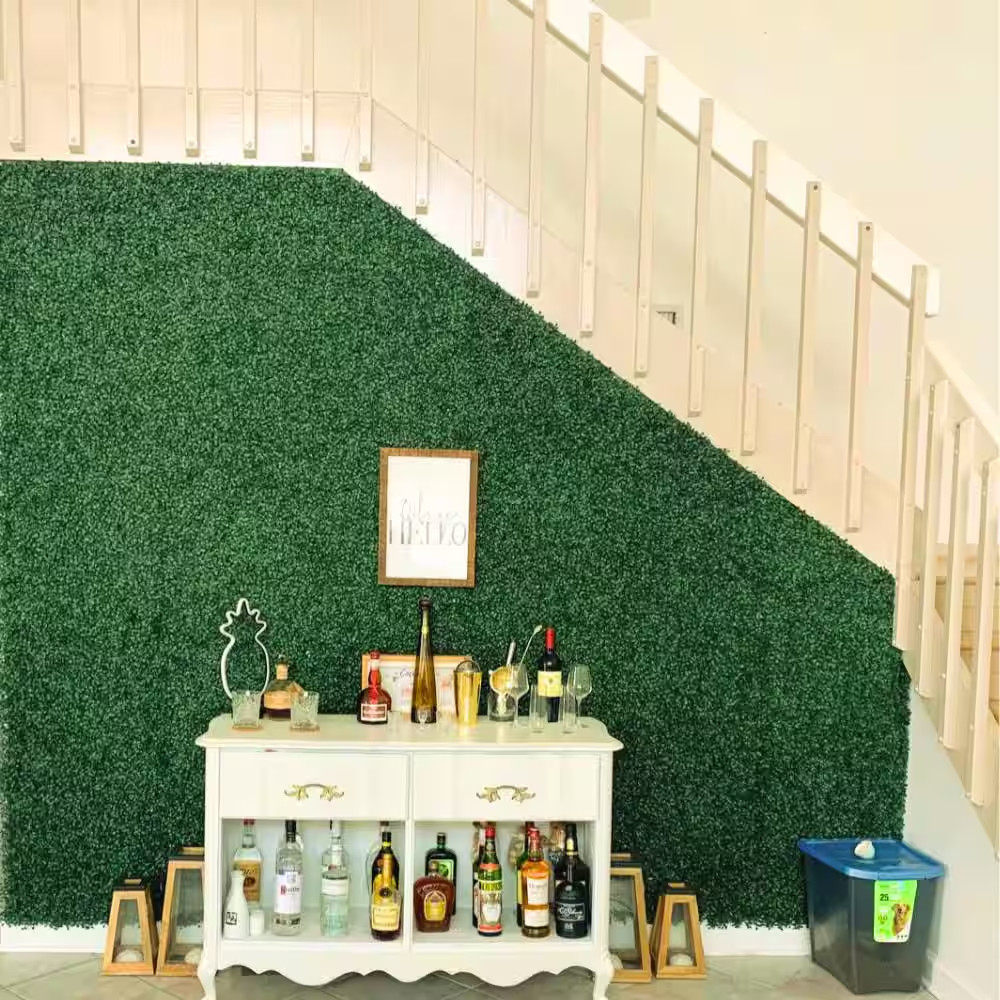 24 Piece20 In. H X 20 In. W Artificial Boxwood Hedges Plastic Grass Wall Panels