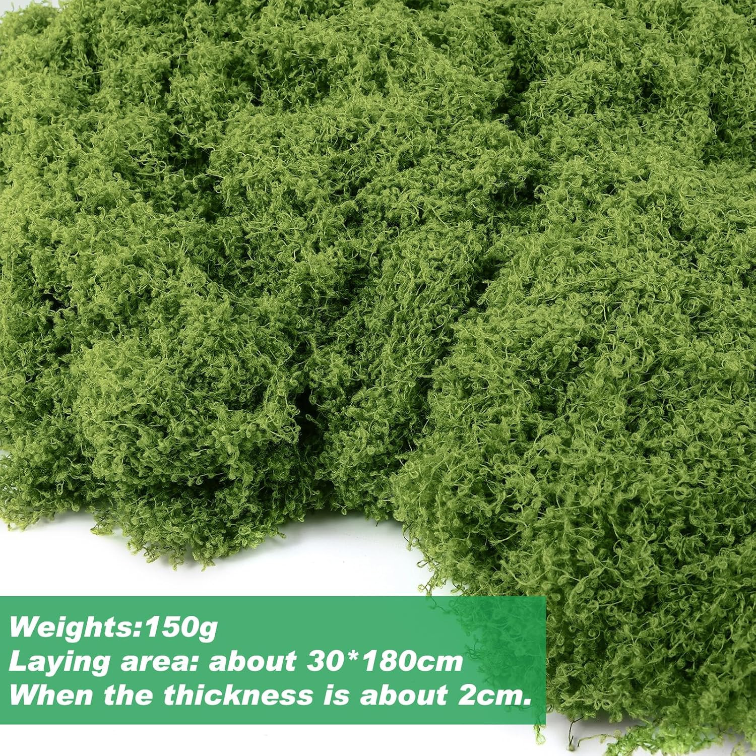 Fake Green Moss for Plants Indoor, 5.3OZ Artificial Moss for Potted Plants Decor