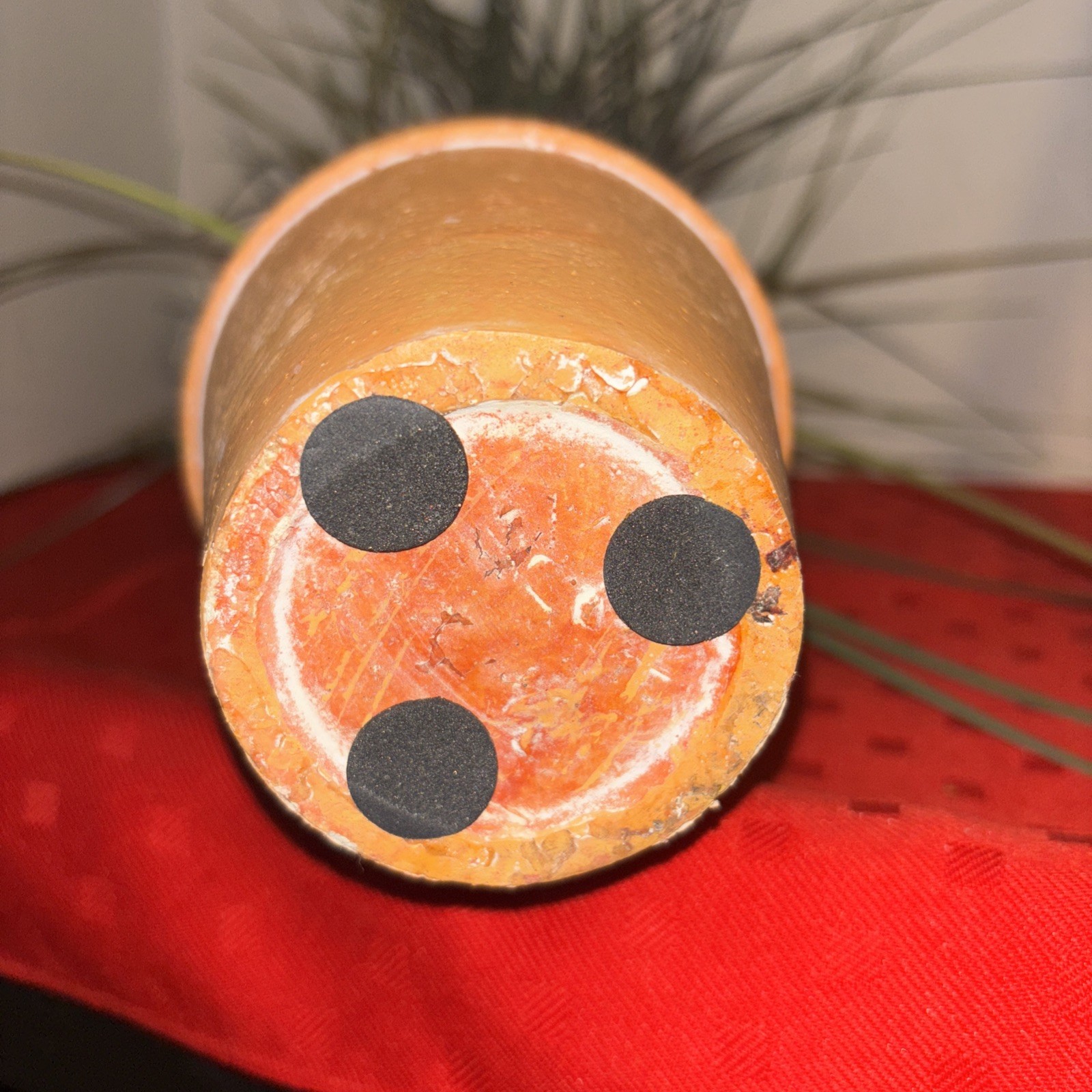 Faux Onion Grass In 4” Clay Pot-16.5” Tall- Estate Find