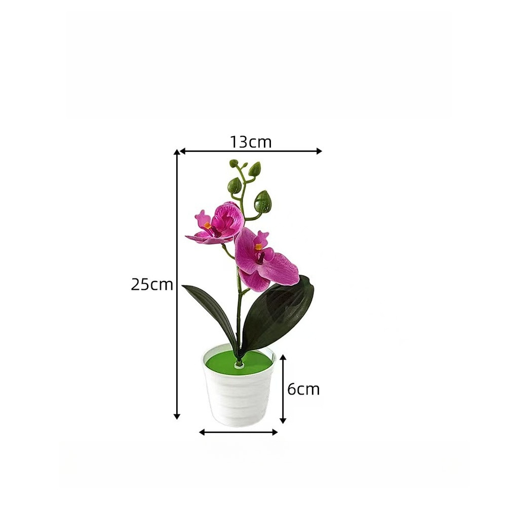 Fake Orchid Plant Phalaenopsis Type for Living Room Bedroom Study Decor Plastic