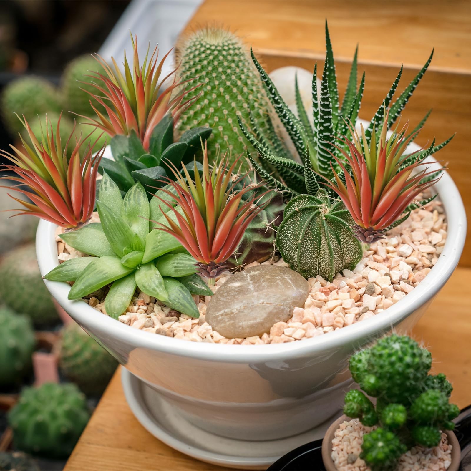 2PCS Artificial Succulents Plants Faux Succulents Unpotted Realistic Artificial