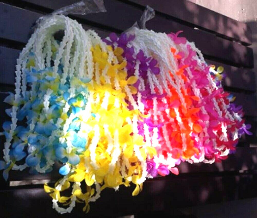 Garland Leis Flower Thai Necklace Hawaiian Luau Party Boxing Wreath Random Color