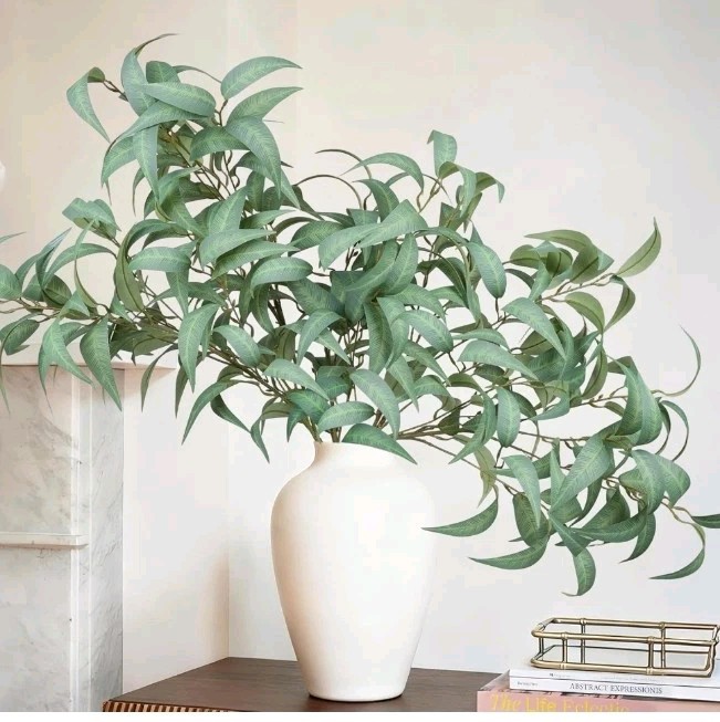 Artificial Greenery Stems for Vase, 5 Pcs Tall Fake Plants Branches Faux Gree…