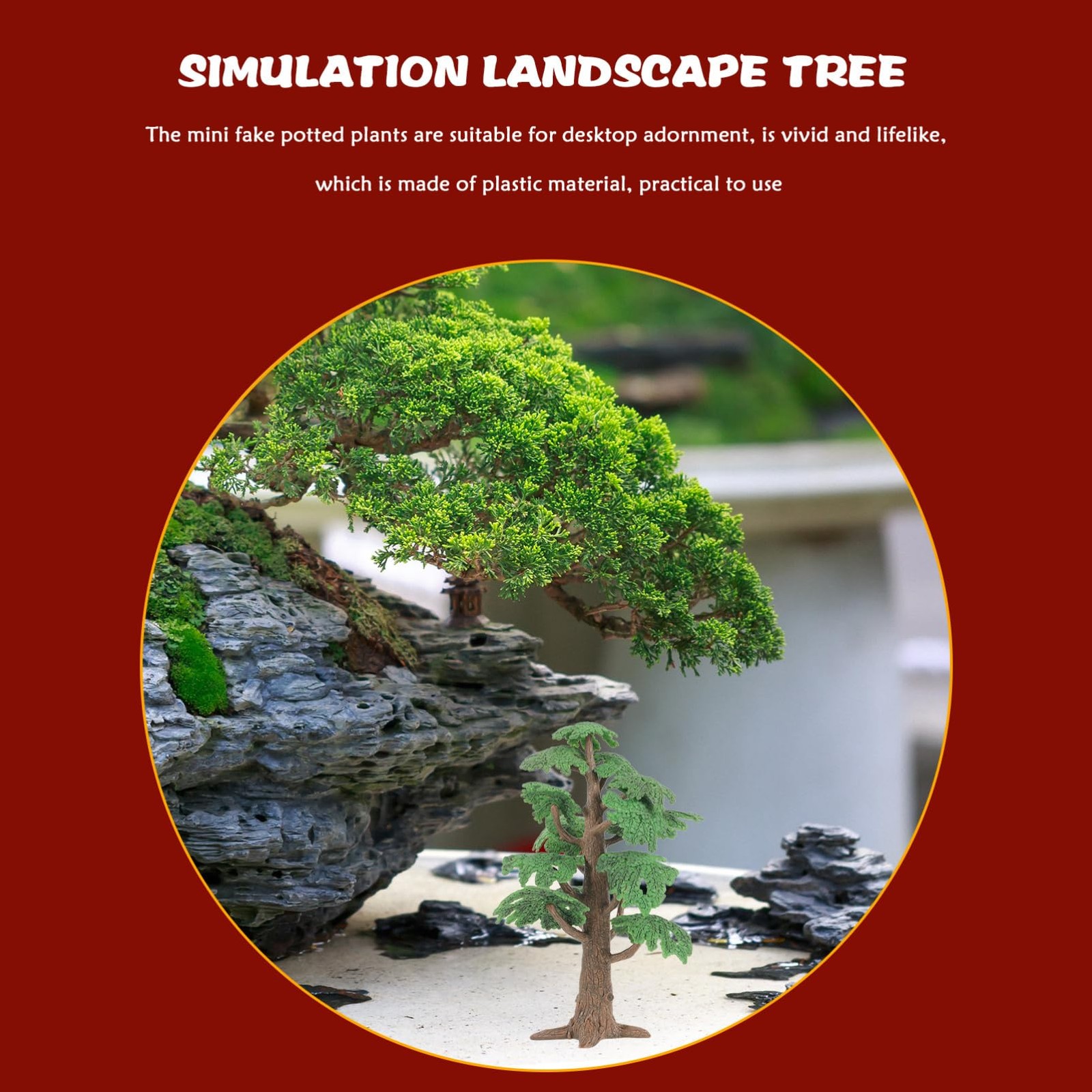 Simulated Landscape Tree Model, Artificial Pine and Cypress Miniature for Dio…