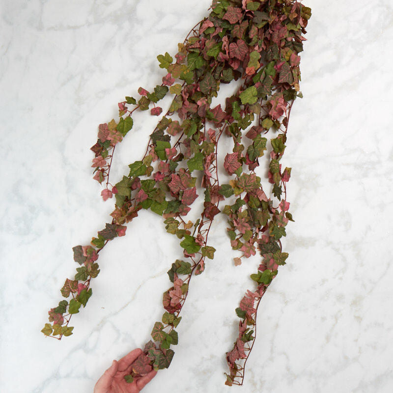 Set of 4 Colorful Draping Artificial Grape Leaf 38″ Bushes
