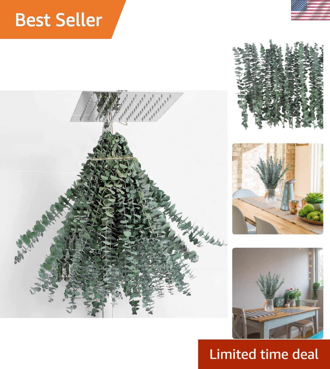20 Pcs Dried Eucalyptus Stems 17″ Real Eucalyptus for Shower Hanging 100% Mad…