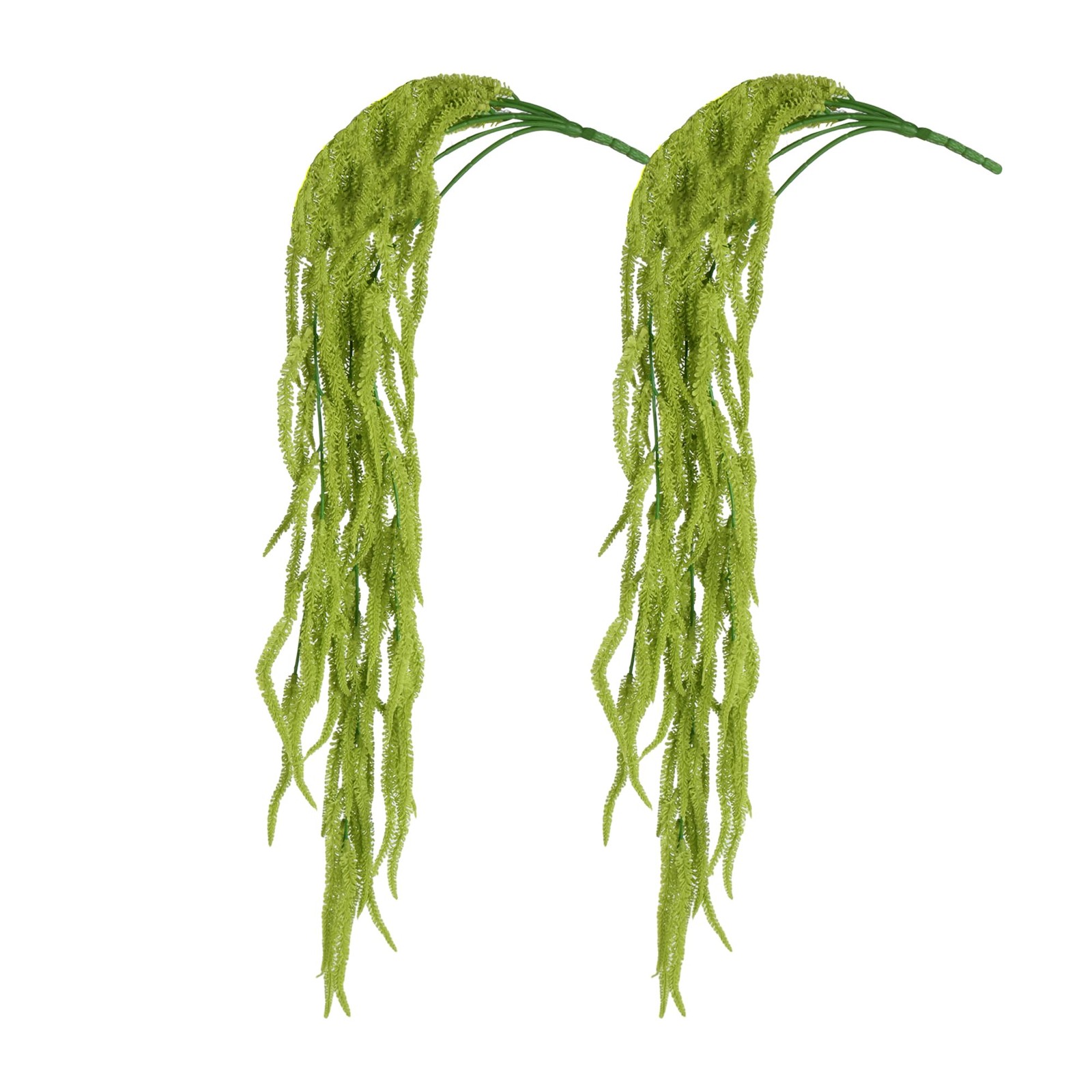2 Pack 32” Artificial Hanging Plants Faux String of Pearls Plant Fake Green A…