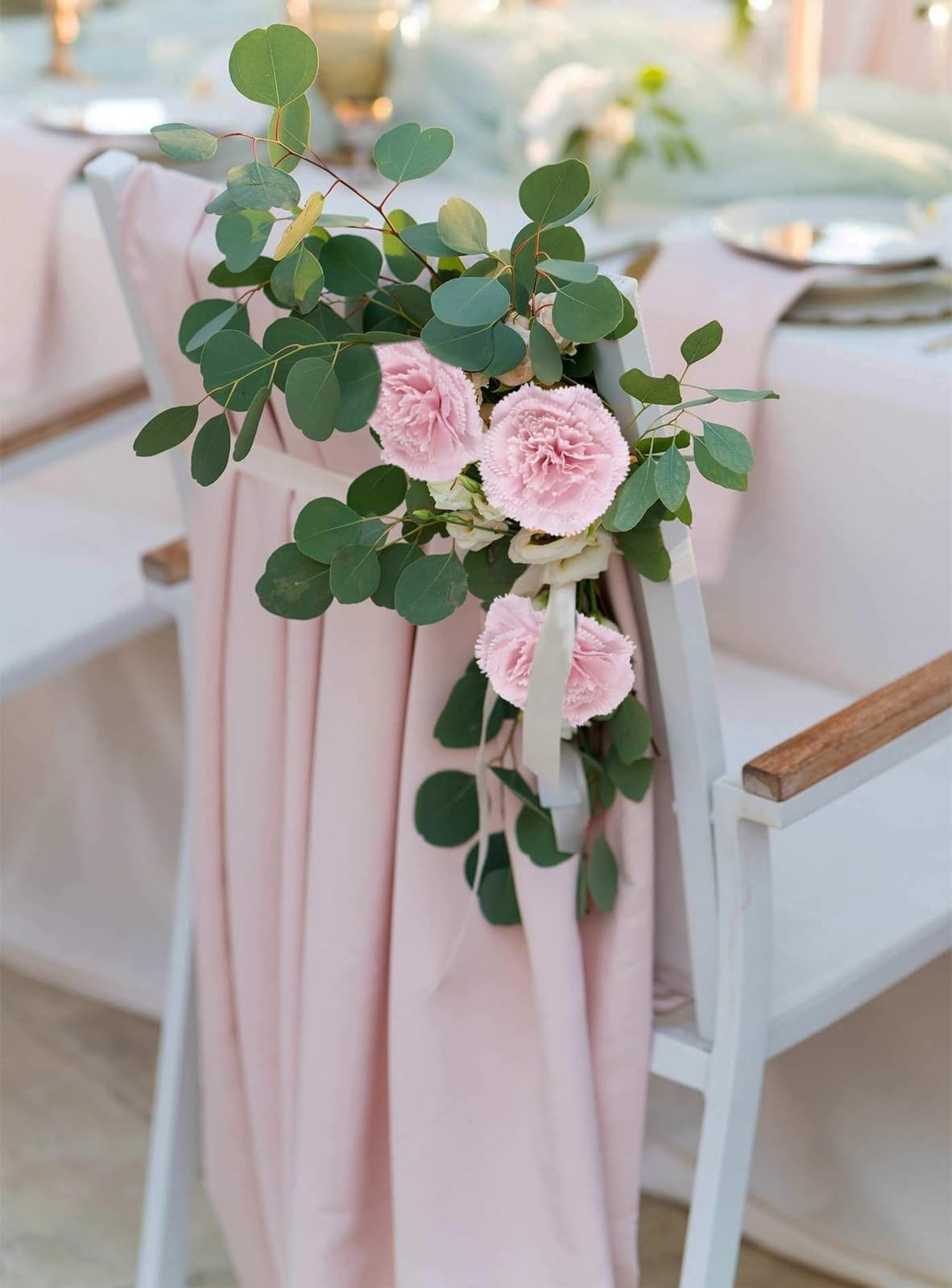 16PCS Pink Carnations Artificial Flowers 14.8” Fake Carnation Silk Flowers w…