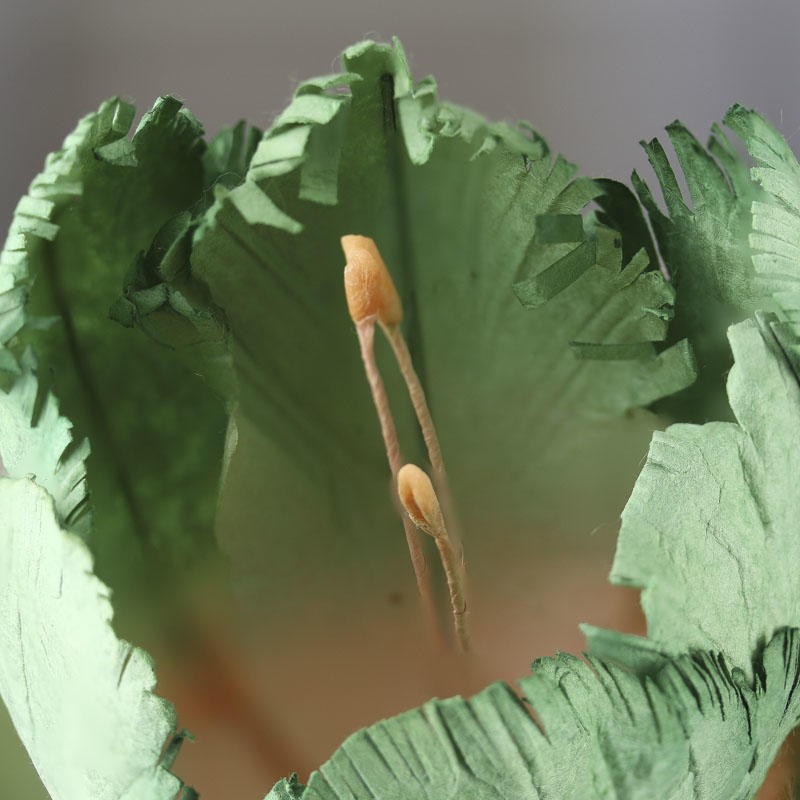 Factory Direct Craft Dried Artificial Green and Pink Tulip Stems