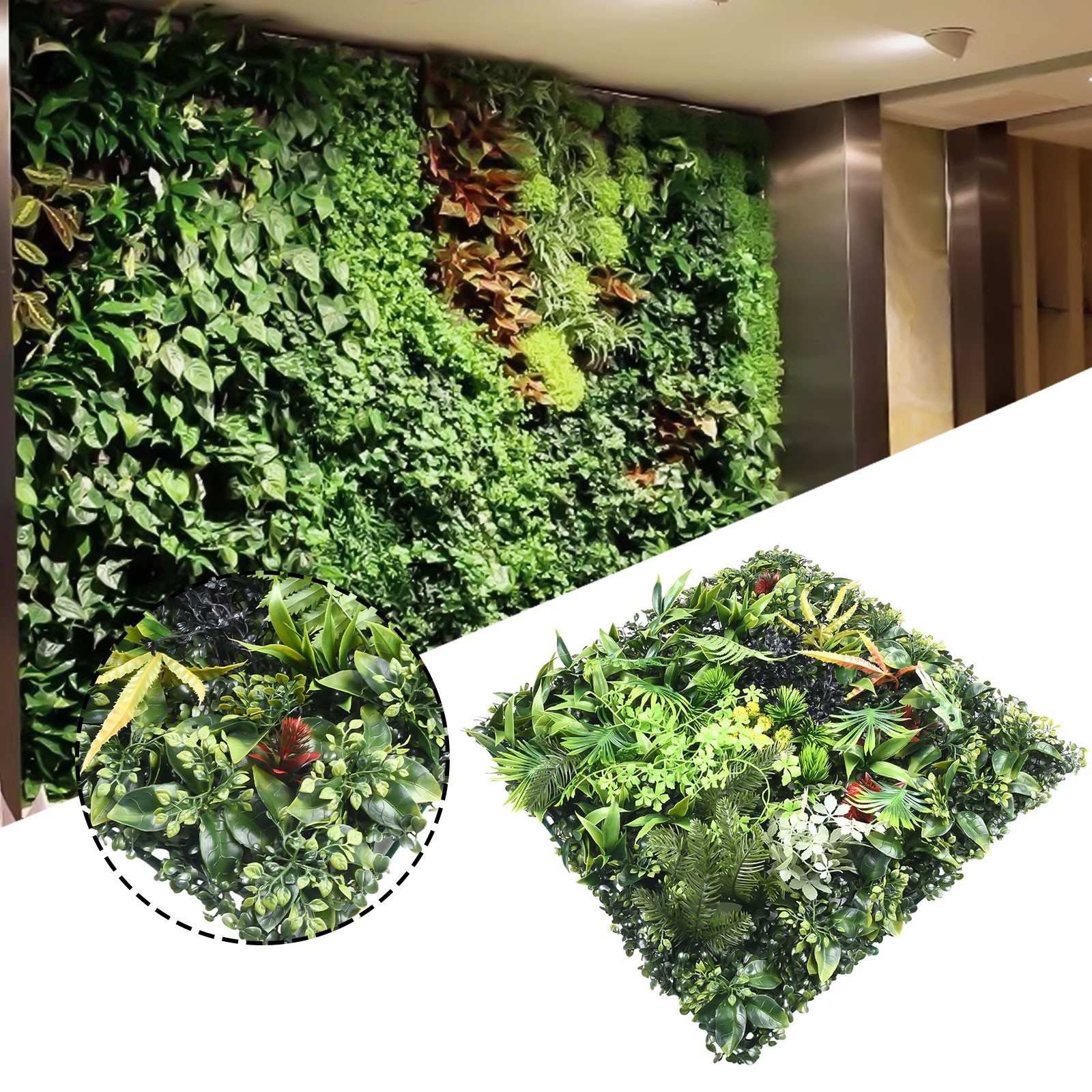Create a Welcoming with Artificial Green Grass Square Plant