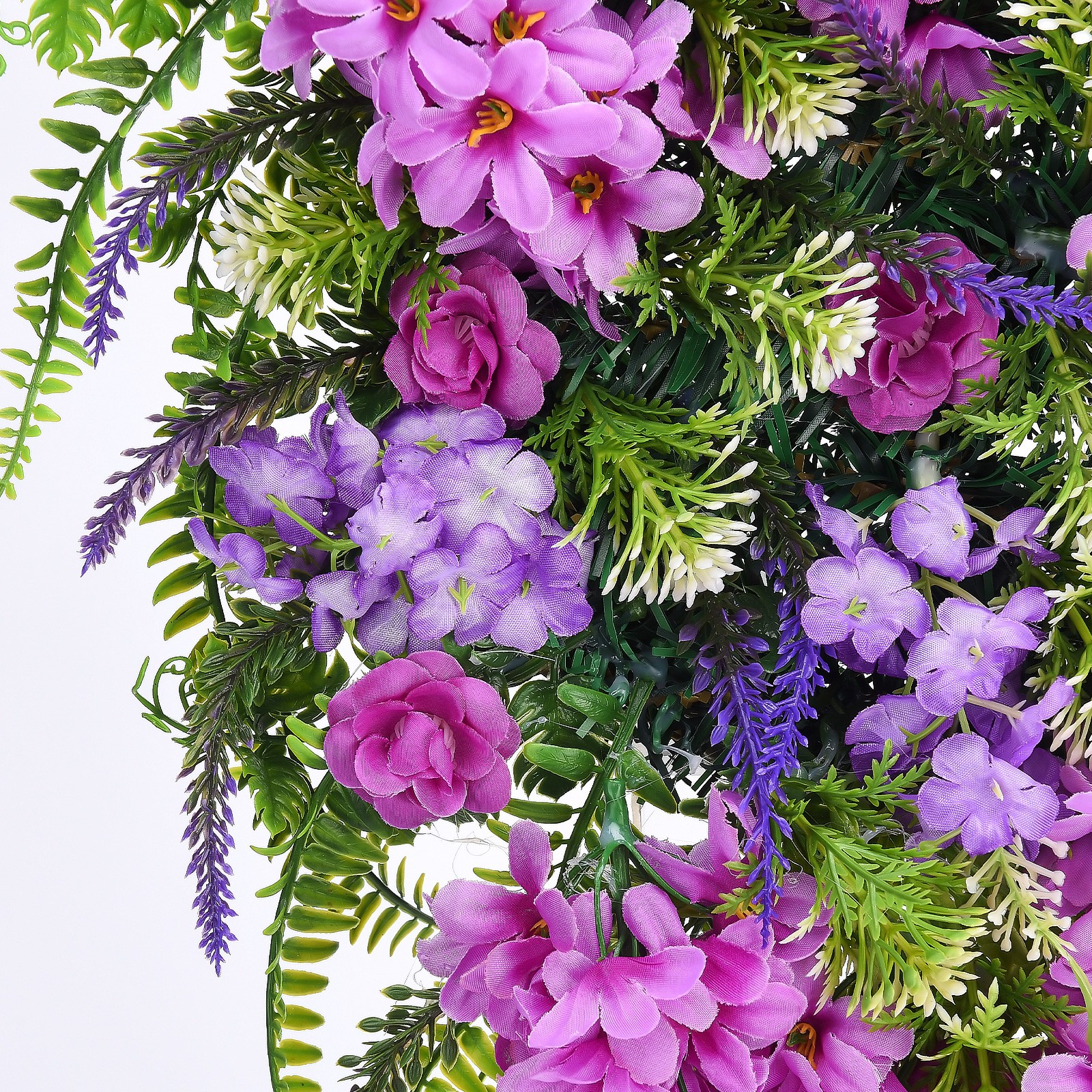 Large Purple Floral Wreath Style B Decor