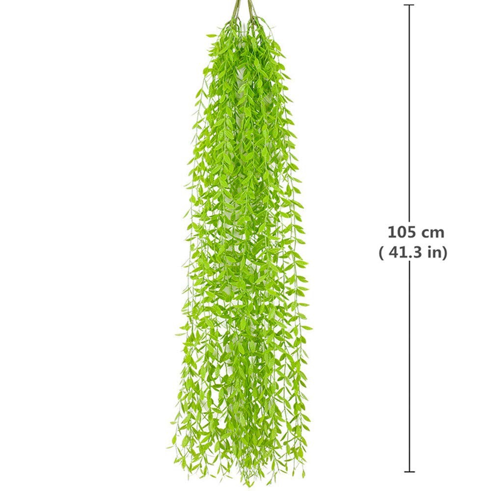 Artificial Hanging Vines, 10 Pack Fake Ivy Weeping Willow Greenery Leaves Pla…