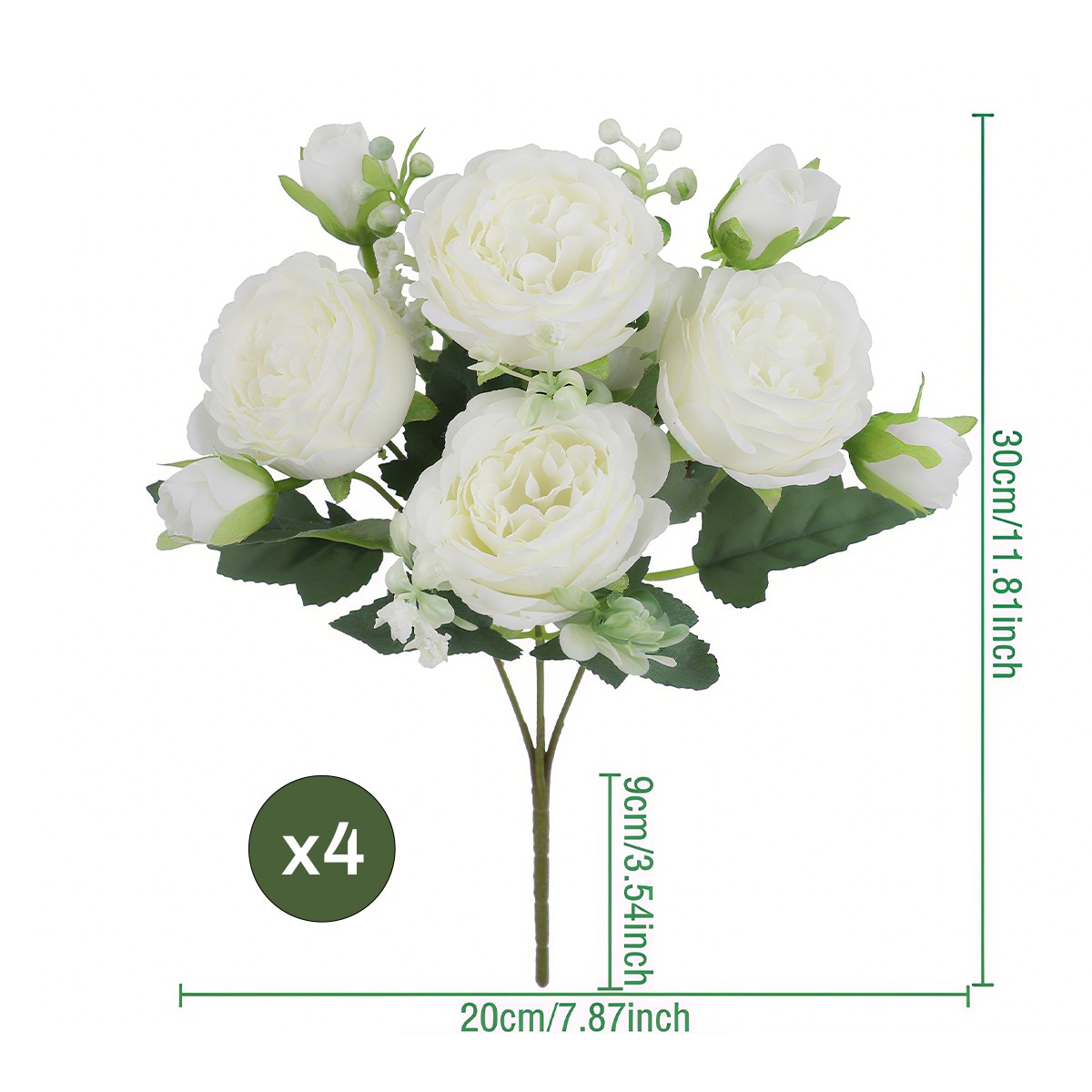 Artificial Peony Silk Flowers for Arrangement Wedding Bouquet Home Party Decor