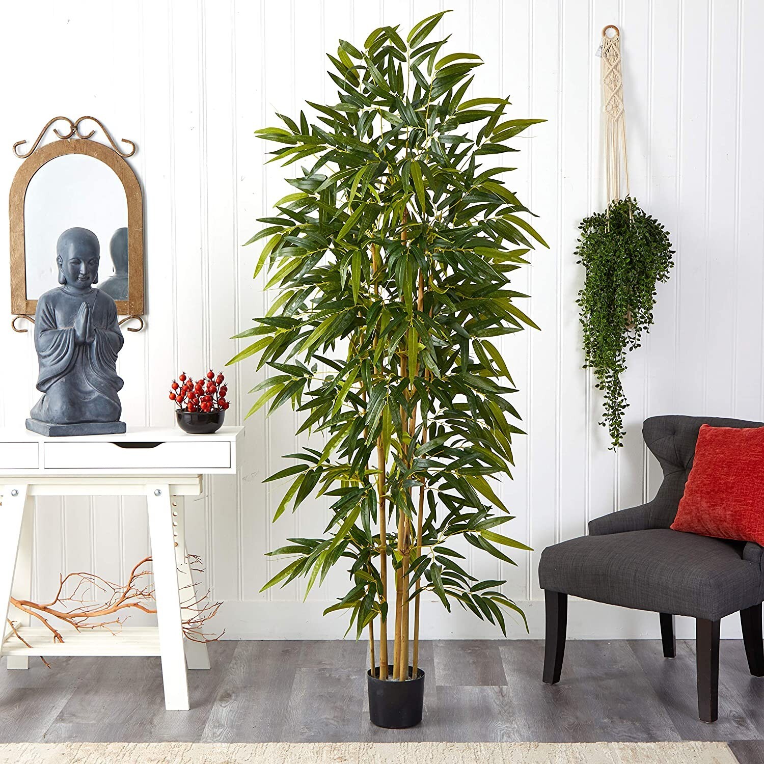 Artificial Heavenly Natural Bamboo Tree 6-Feet Green indoor 32 x 32 x 71 inches