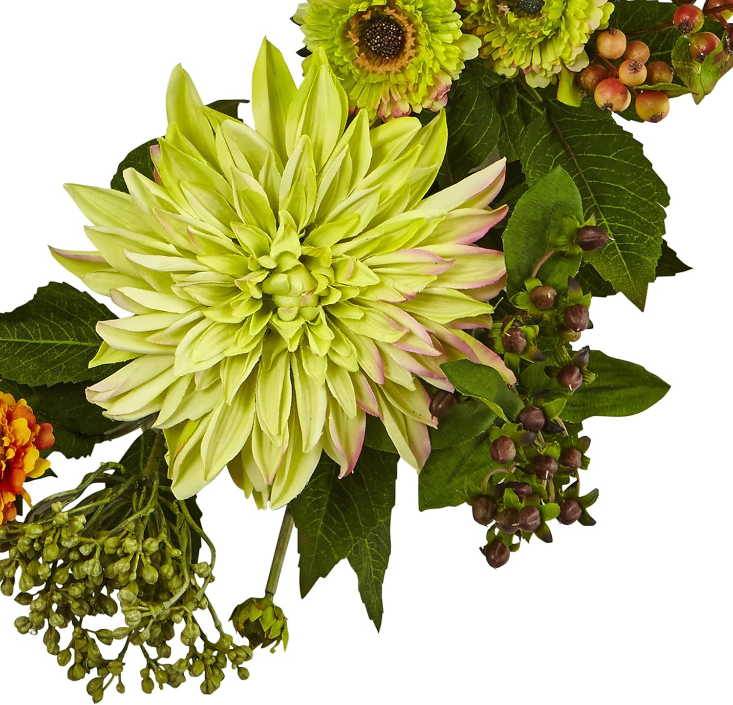 22In. Artificial Dahlia and Mum Wreath