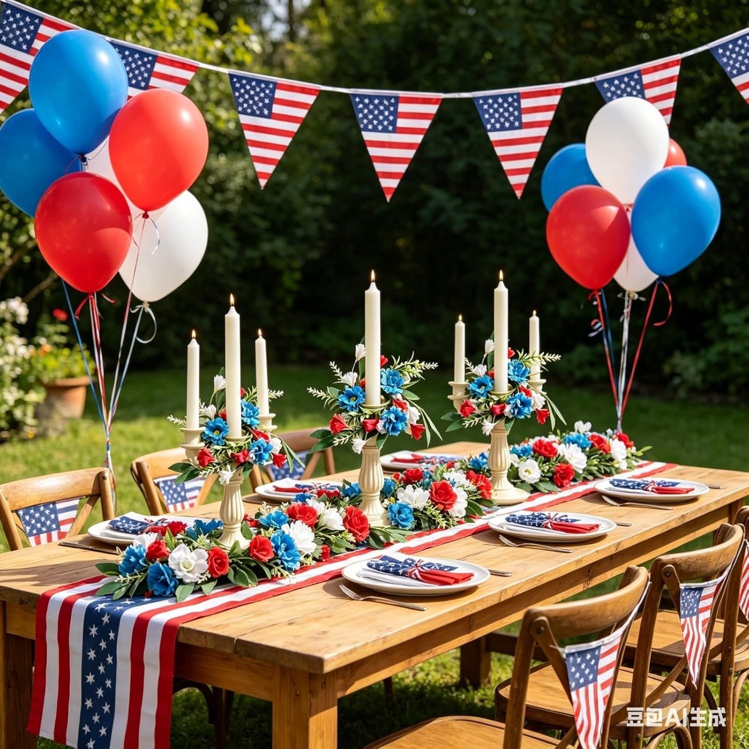 Candle Rings Wreaths 4th Of July Small Artificial Taper Candle Holder 6 Pcs Mini
