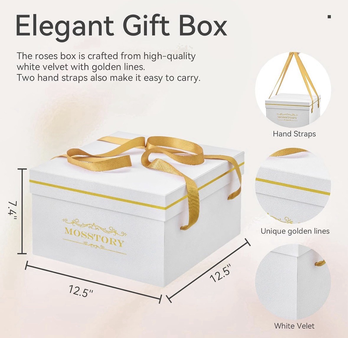 Mosstory Forever Flowers 49-Piece Preserved Roses in Gift Box