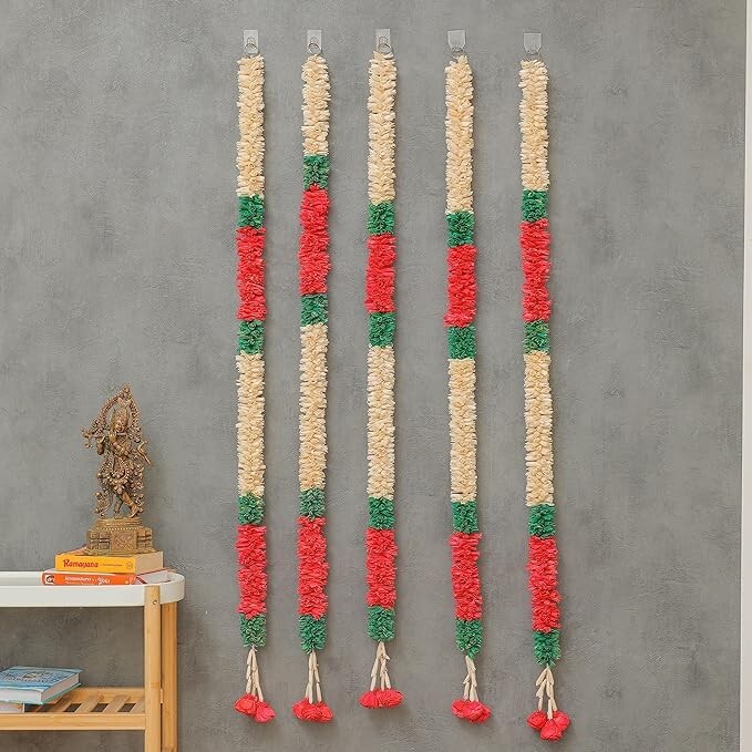 Indian Marigold Garlands Decor Wedding Holi Diwali Rangoli – 3ft (Pack of 1)