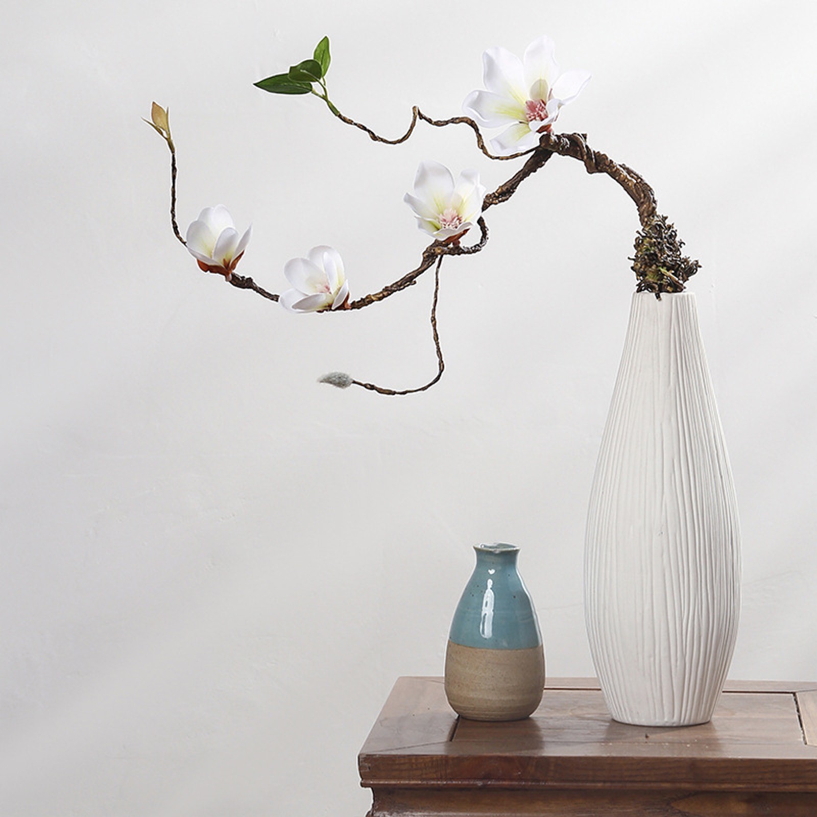 Magenta Artificial Magnolia Dead Branch 65cm Decor