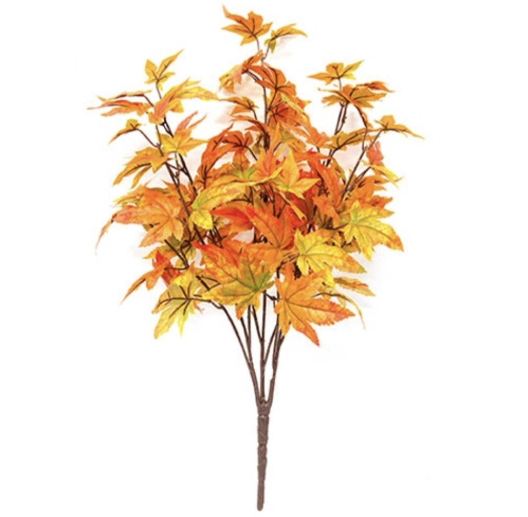 22″ Fall Maple Leaf Floral Pick Decor Accent