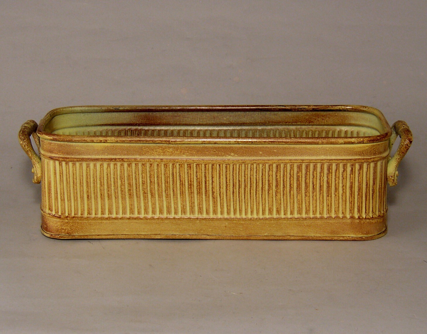 Planter Container Beige Window Handles Gift Basket 4.5″W 12″L 3.5″High Set of 2