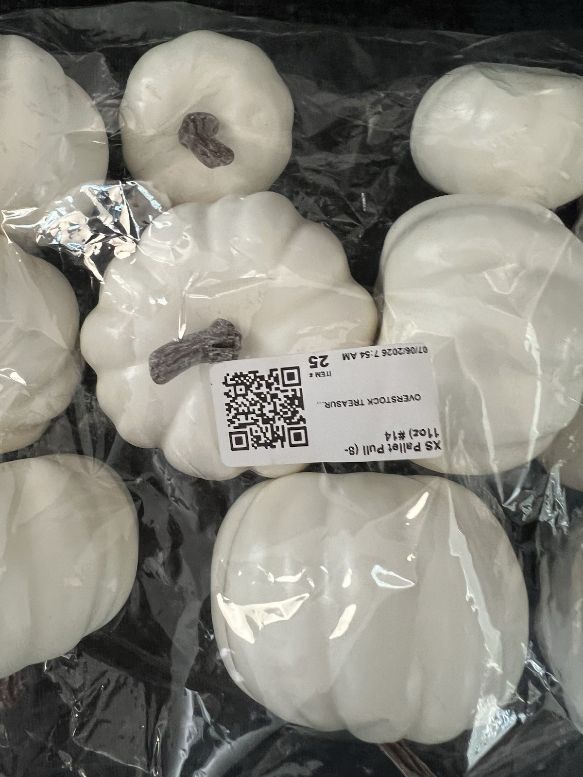 12Pcs White Artificial Pumpkins Assorted Bulk Table Decor Lifelike