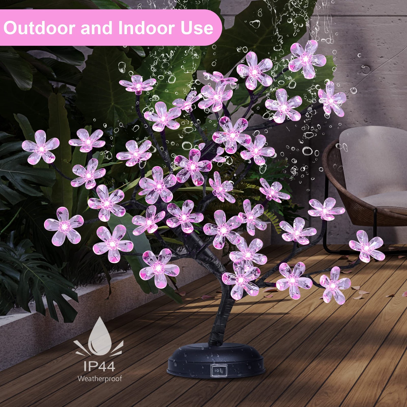 Cherry Blossom Bonsai Tree Light 18IN Tree Lamp with 36 Acrylic LED Japanese …