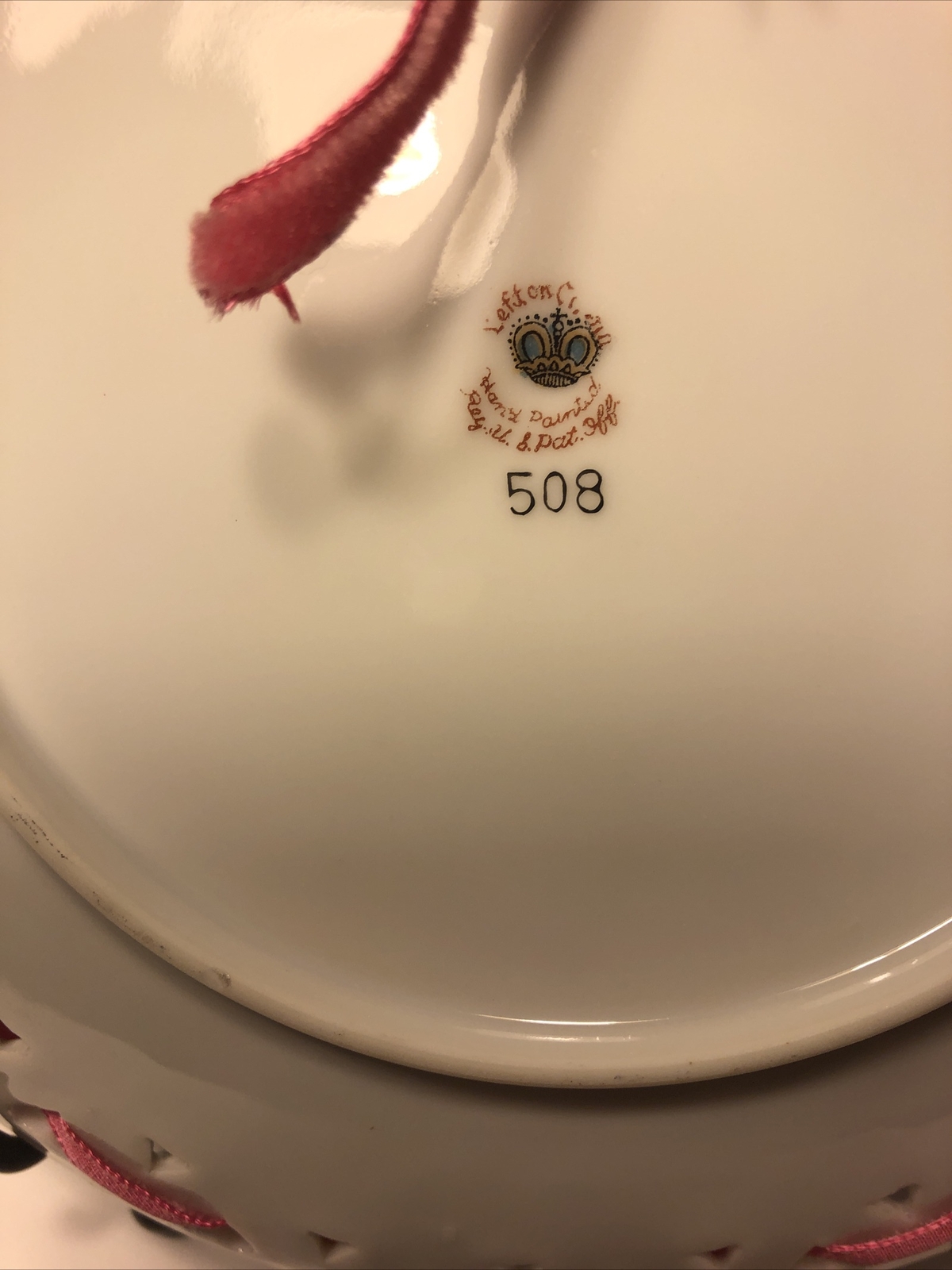 Lefton “To Mother” Heart Shaped Plate Hand Painted with roses