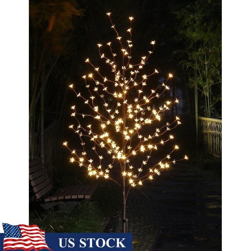 Handmade Cherry Blossom Tree Prelit LED Light Decorative Indoor Outdoor Gift New