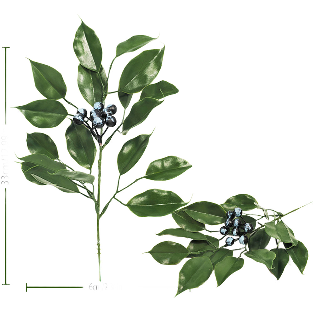 Artificial Lemon and Blueberry Branch Replica Fruit for Table Decor 35cm