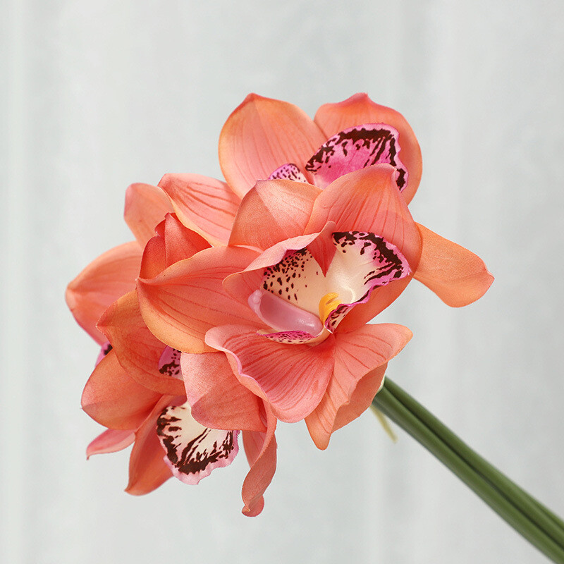 1PC 4 Heads Artificial Flower Moth Orchid Butterfly Bouquet Wedding Home Decor
