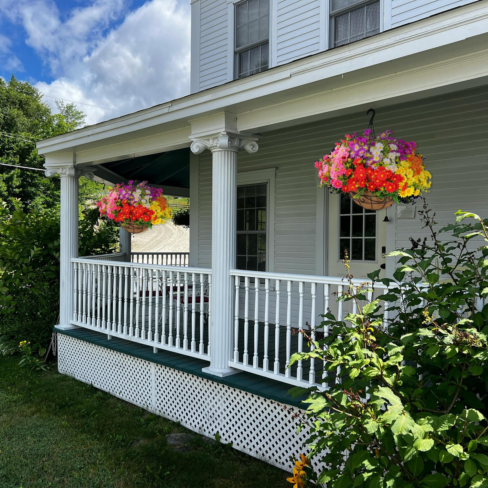 Outdoor Artificial Hanging Flowers: Boast 25% More Blooms Than Standard Model…