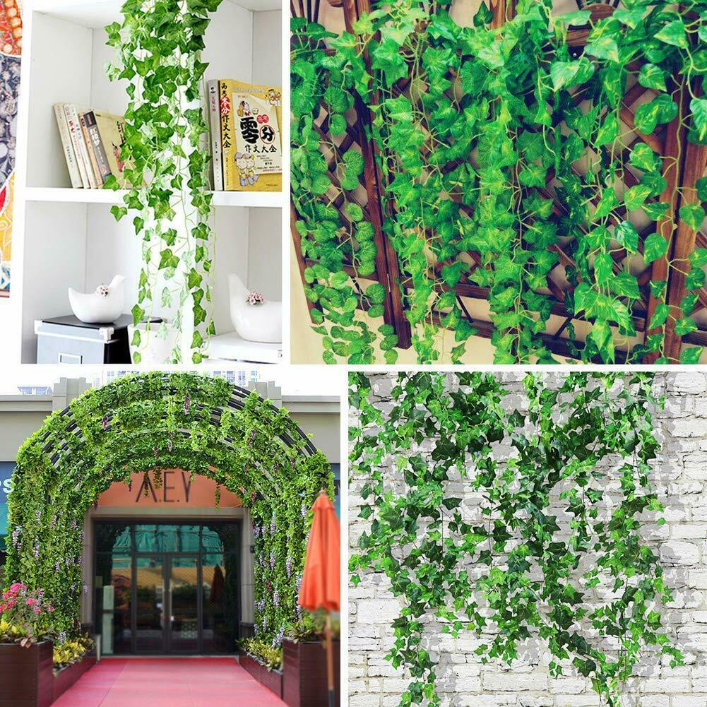 6PCS Fake Ivy Leaves Artificial Greenery Vines For Decor Room Decor Garland USA