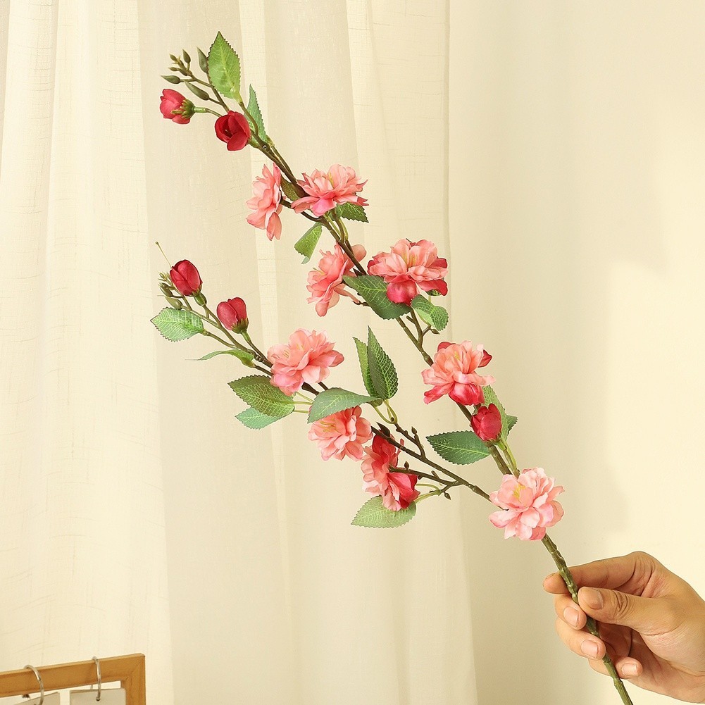 Artificial Camellia Flower 27.56in for Wedding Table Decor Outdoor Use