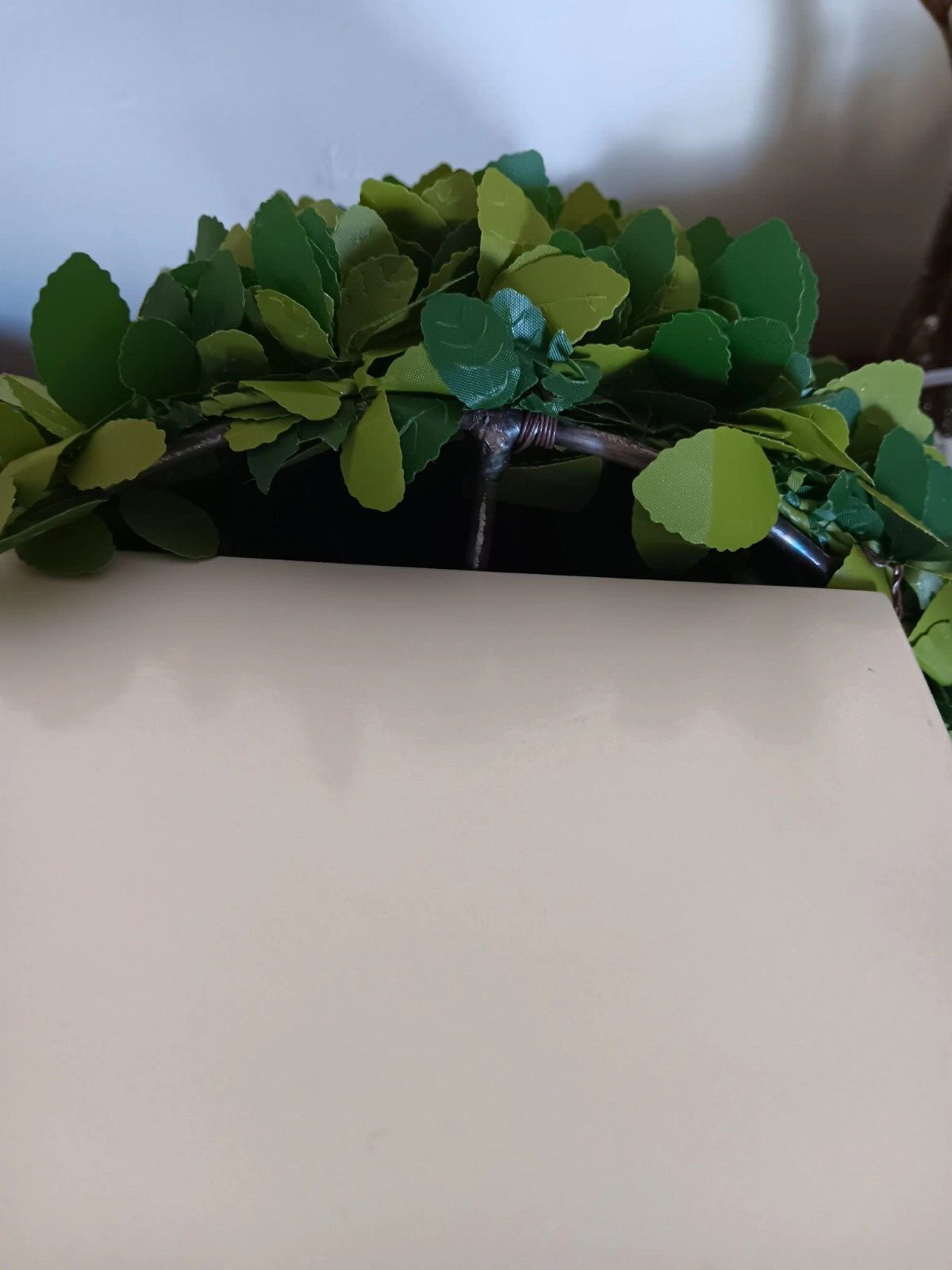 Artificial Boxwood Topiary in White Square Pot – made in Mexico