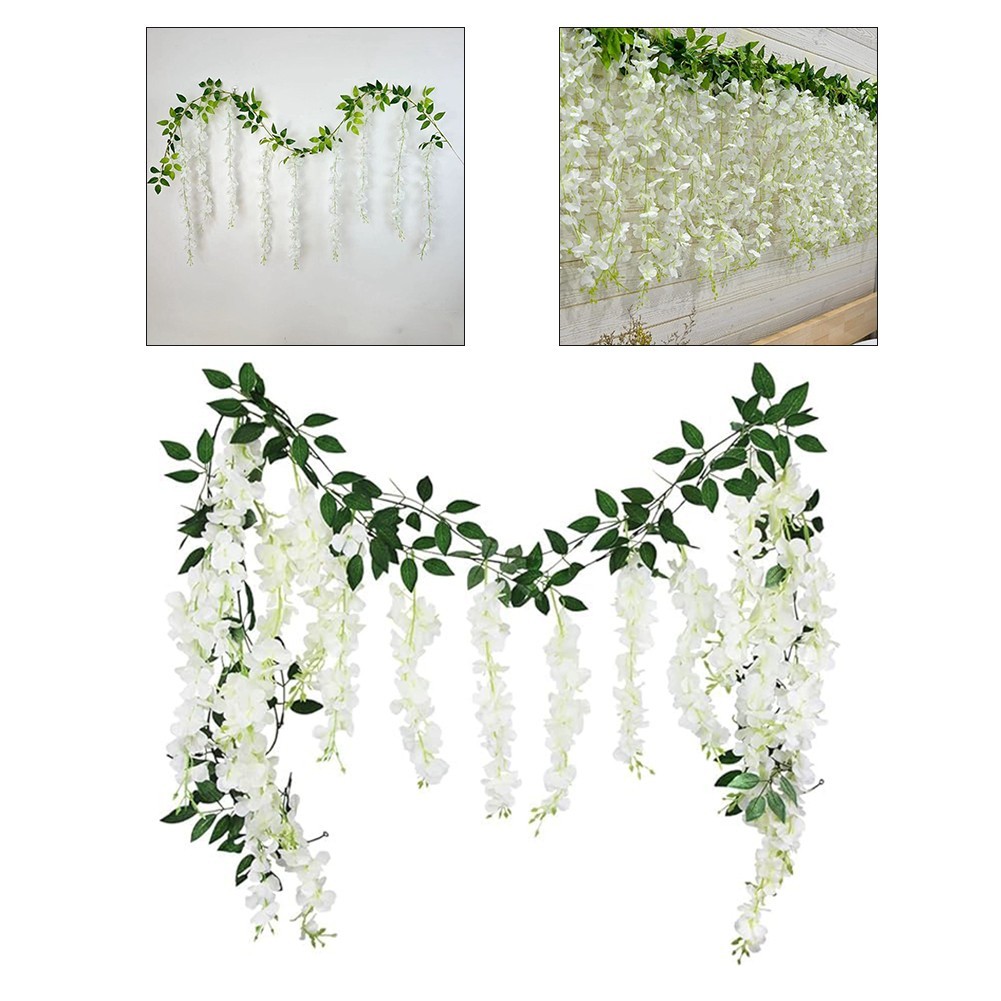 High Quality Silk Hanging Flower Table Backdrops Beautiful Wisteria Flowers Note