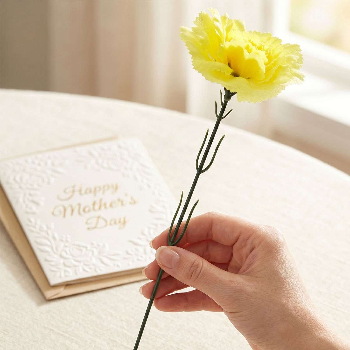 1/6/12PCS Artificial Carnation Flowers Silk Stem Wedding Funeral Bouquet Decor