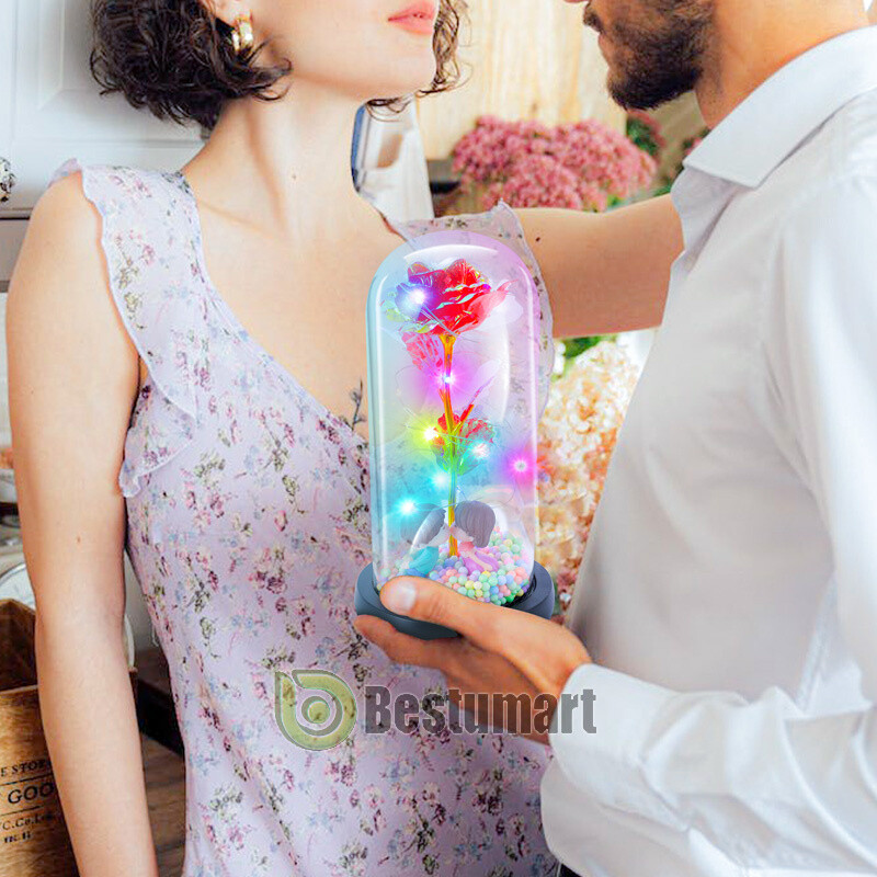 Galaxy Eternal Rose In Glass For Women Wife Girlfriend Valentine’s Day Gifts US