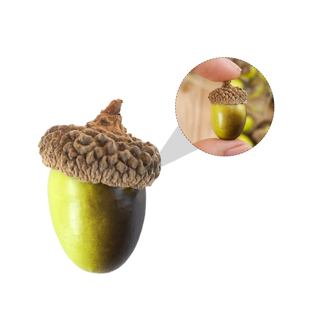 10 Pcs Simulated Wooden Acorn Christmas Decor DIY Accessories for Crafts