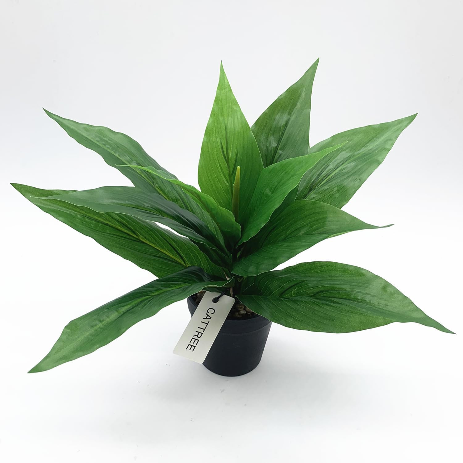 CATTREE Artificial Plants Outdoor Decor, Fake Plant Shrubs Faux Grass Plastic Le