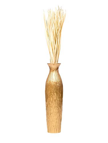 Large Home Decor Floor Vase – Wooden 26 inch Tall Farmhouse 26 inches Gold